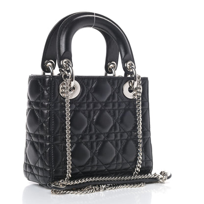 Christian Dior Lambskin Cannage Mini Lady Dior Black 2 of 4