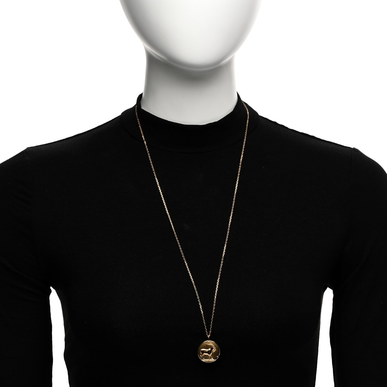 Van Cleef & Arpels 18K Yellow Gold Zodiac Capricorn Pendant Necklace 2 of 5
