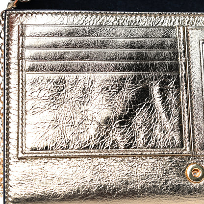 Saint Laurent Metallic Calfskin Monogram Belle de Jour Chain Clutch Gold 17 of 20