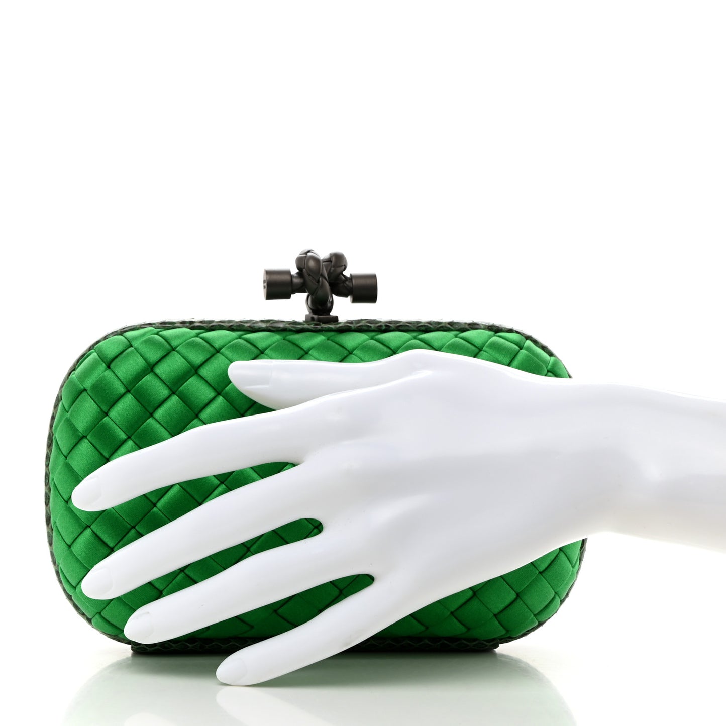 Satin Intreccio Impero Ayers Knot Clutch