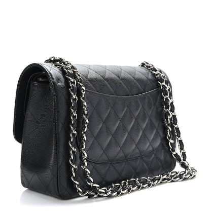 Chanel Caviar Quilted Jumbo Double Flap Black 3 of 9