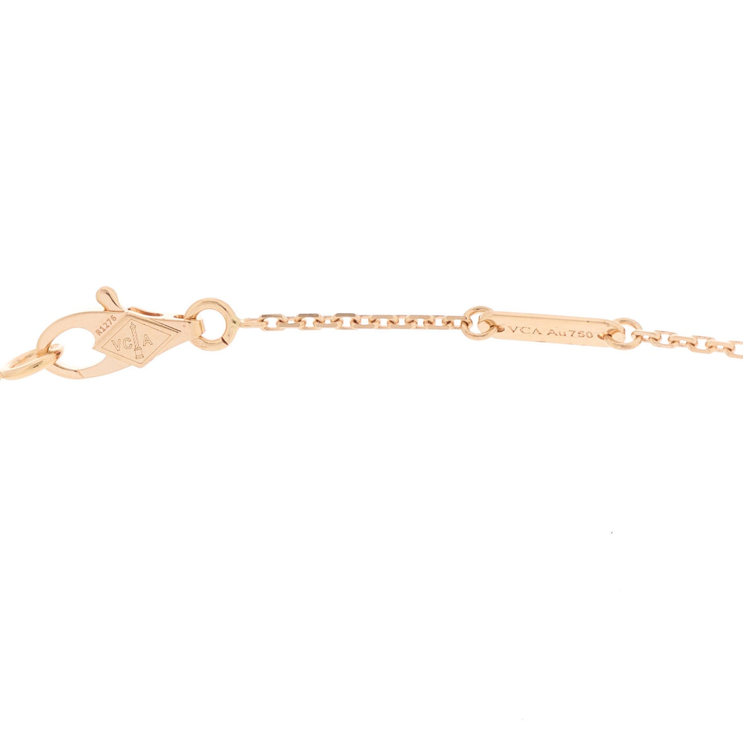 18k Rose Gold Carnelian Sweet Alhambra Heart Pendant Necklace