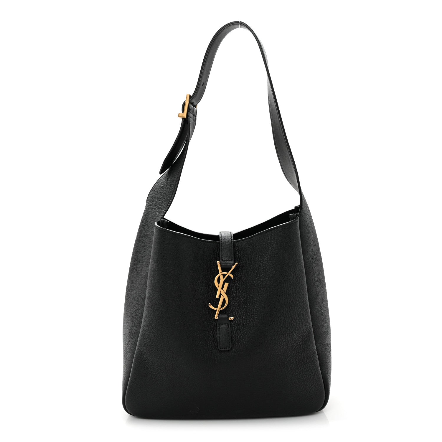 Saint Laurent Grained Calfskin Small Le 5 A 7 Soft Hobo Black 1 of 11