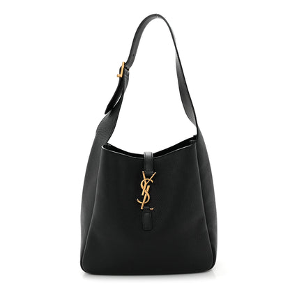 Saint Laurent Grained Calfskin Small Le 5 A 7 Soft Hobo Black 1 of 11