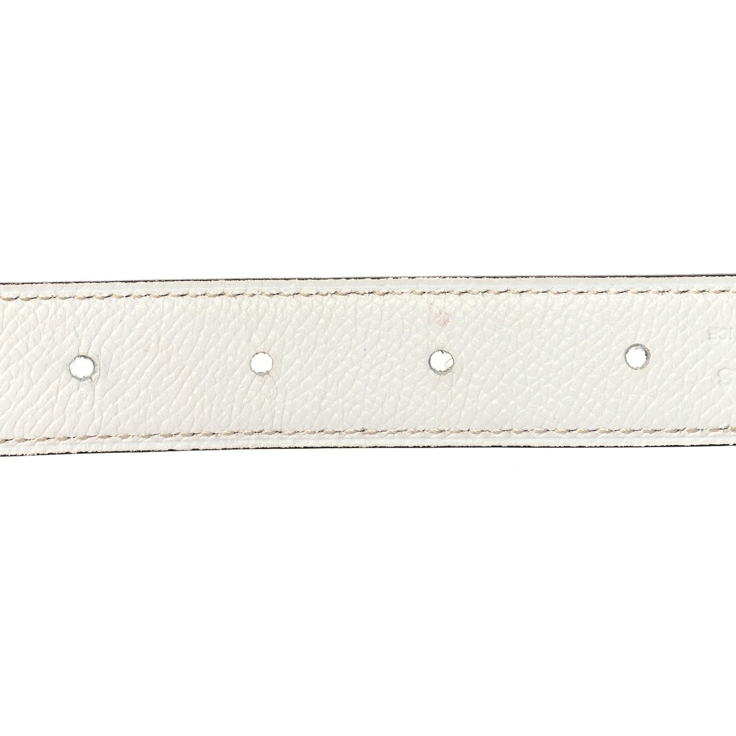 Epsom Swift 24mm Mini H Belt 75 30 White Etoupe