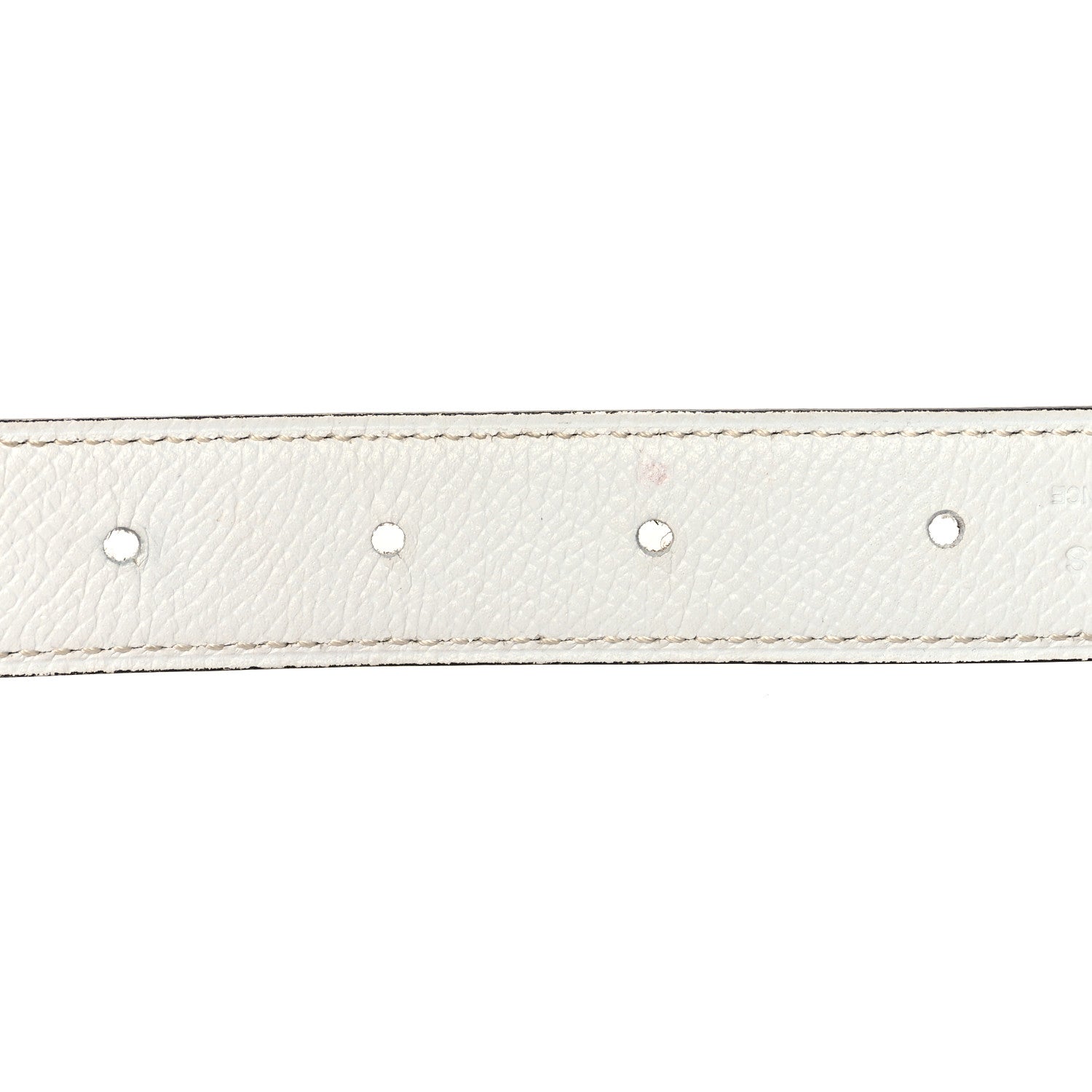 Hermes Epsom Swift 24mm Mini H Belt 75 30 White Etoupe 3 of 6