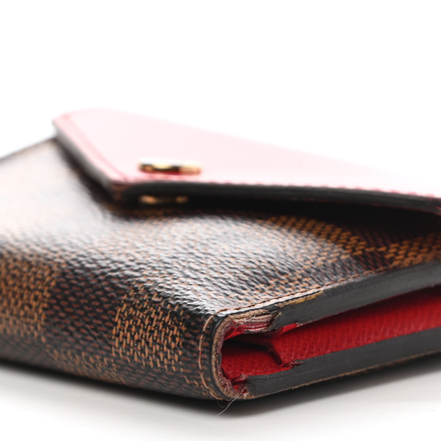 Louis Vuitton Damier Ebene Zoe Wallet Coquelicot 14 of 17