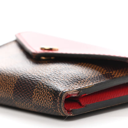 Louis Vuitton Damier Ebene Zoe Wallet Coquelicot 14 of 17