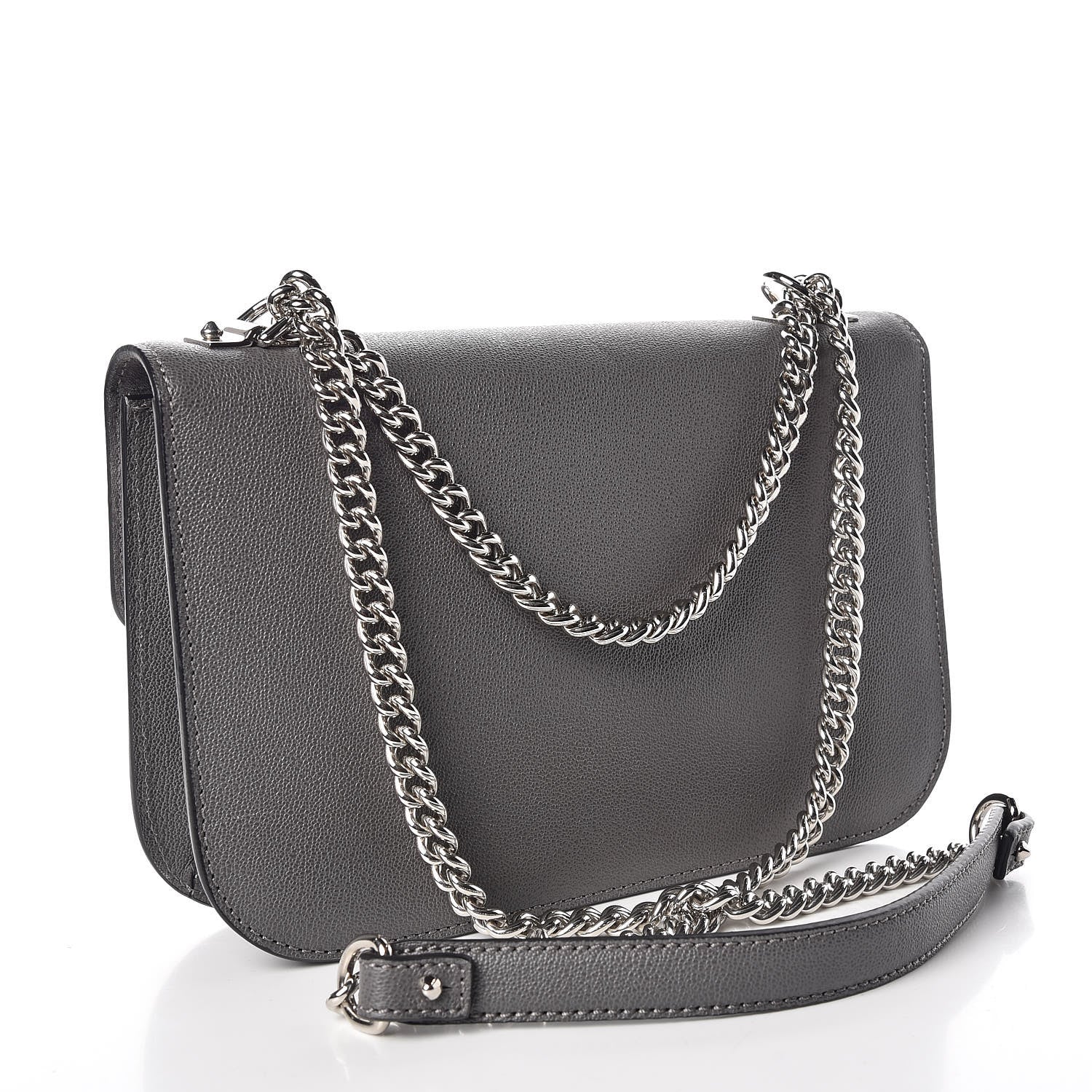 Alexander McQueen Calfskin Medium Insignia Flap Grey 3 of 8