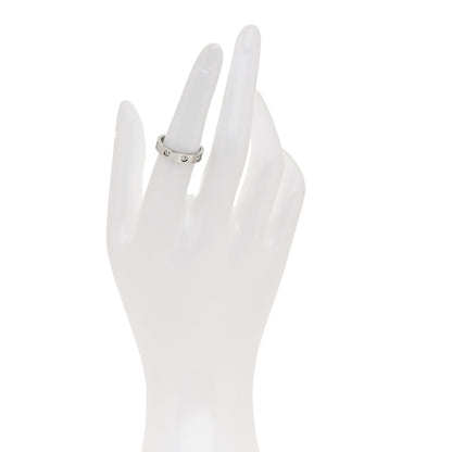 Cartier 18K White Gold 8 Diamond 4mm Wedding Band LOVE Ring 52 6 2 of 5