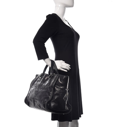 Chanel Glazed Calfskin Large Deauville Tote Black 3 of 15
