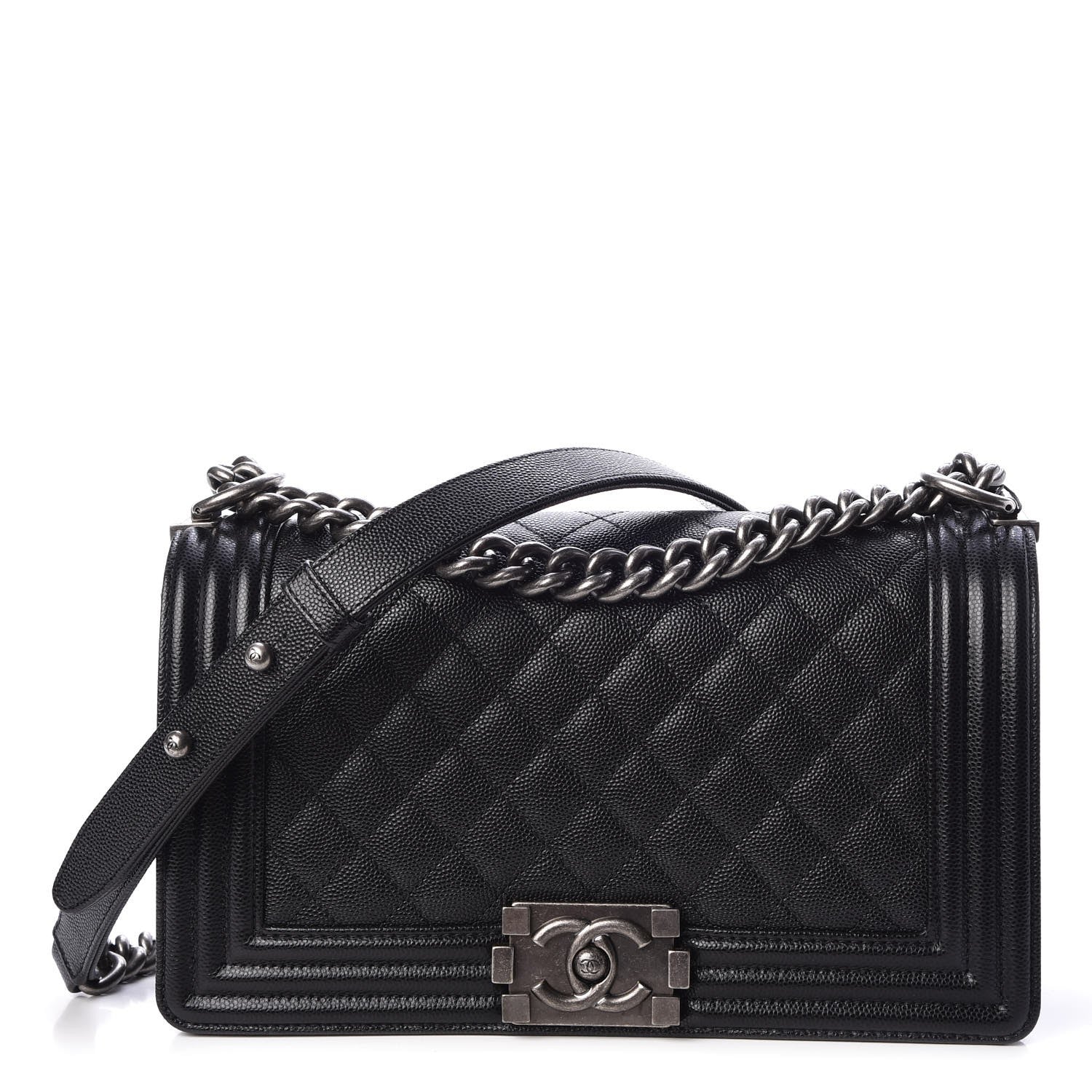 Chanel Caviar Quilted Medium Boy Flap Black 1 of 8