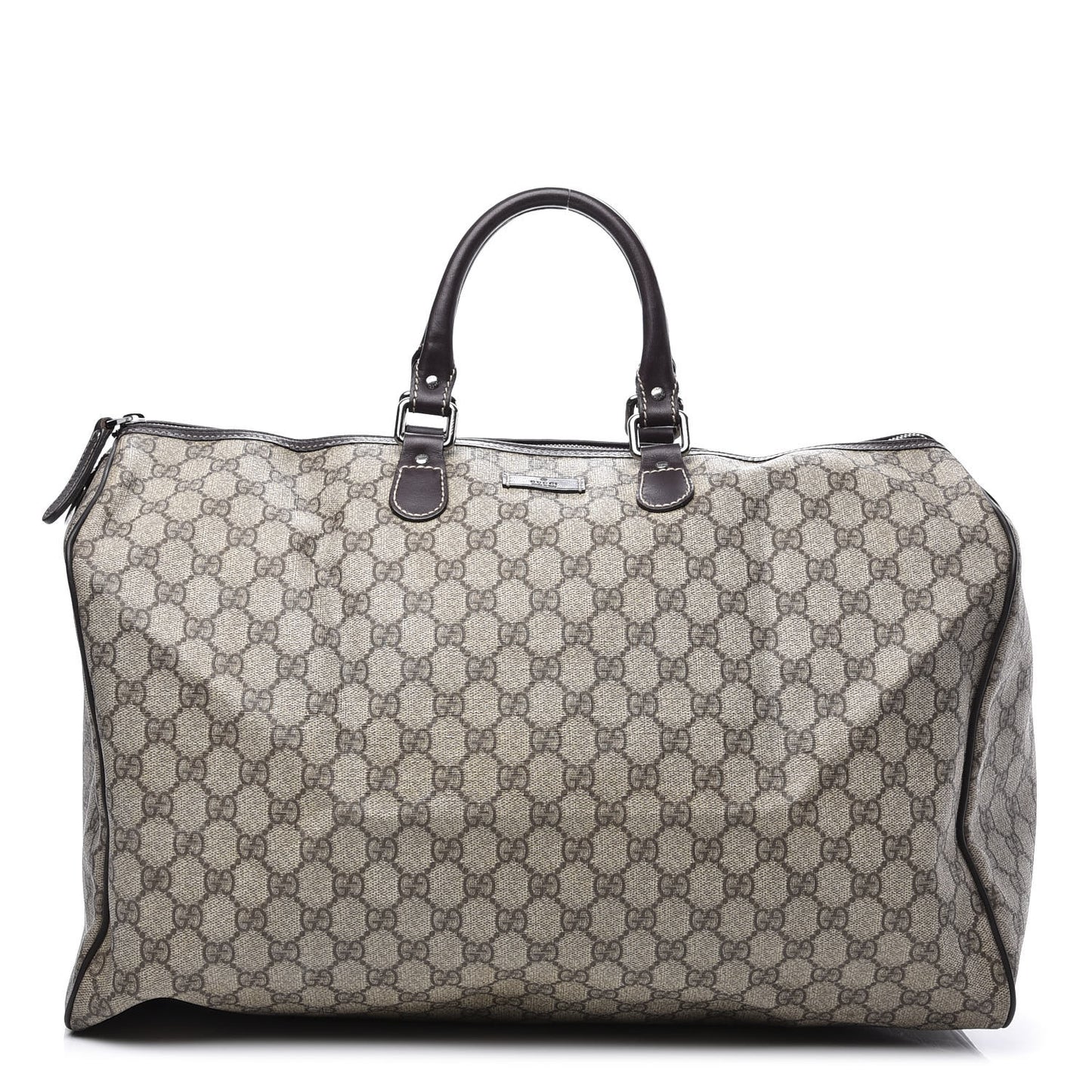 GG Plus Monogram Large Duffle Bag Dark Brown