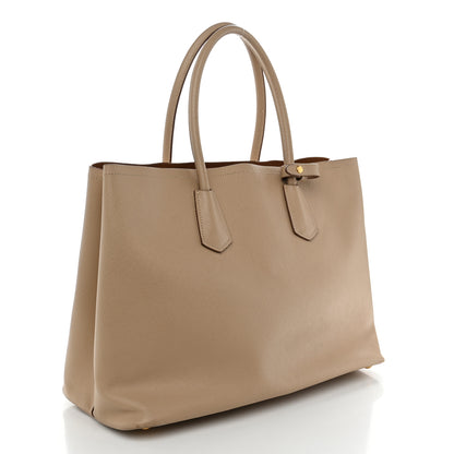 Prada Saffiano Cuir Medium Double Bag Sabbia 3 of 15