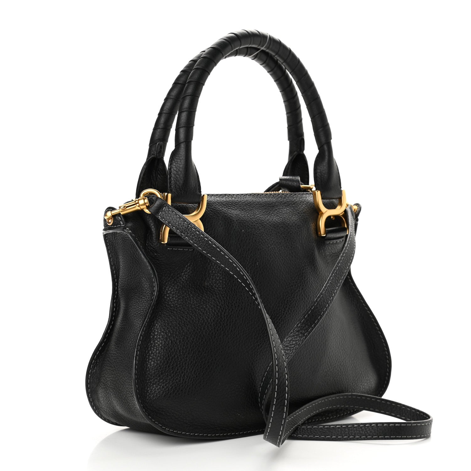 Chloe Calfskin Small Marcie Satchel Black 3 of 10