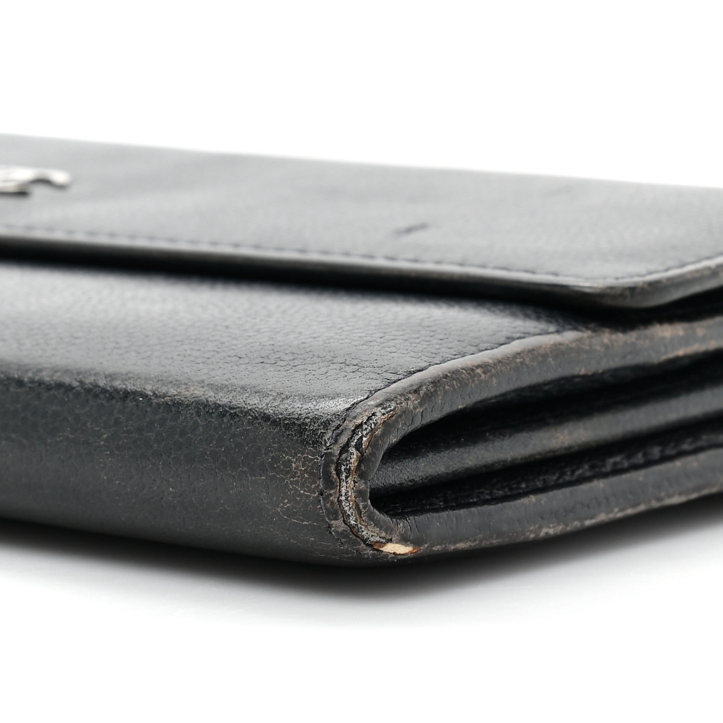 Caviar Sevruga Long Flap Wallet Navy