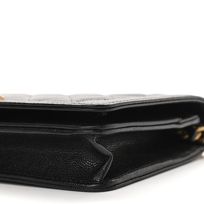 Chanel Caviar Quilted Boy Wallet On Chain WOC Black 11 of 15