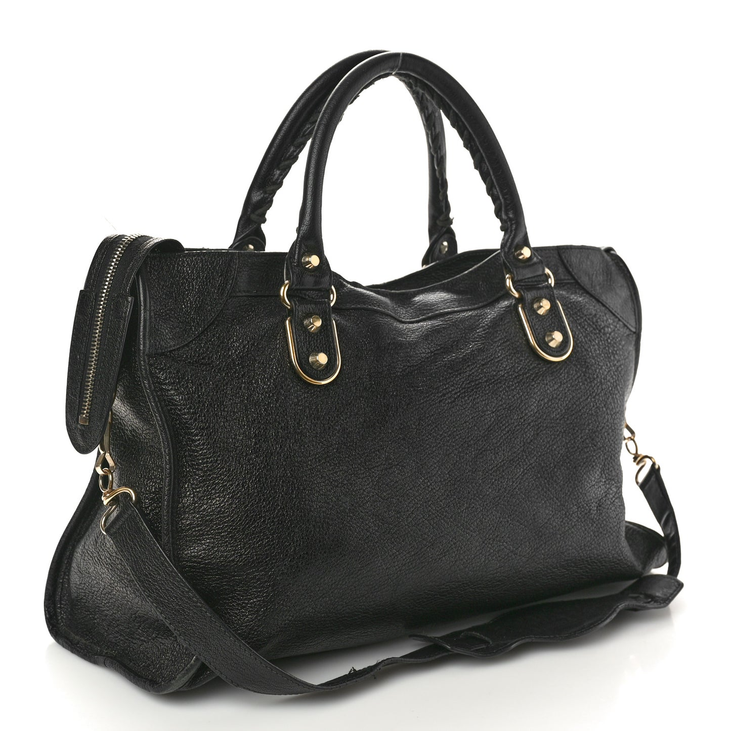 Chevre Gold Metallic Edge Hardware City Black