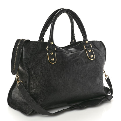 Balenciaga Chevre Gold Metallic Edge Hardware City Black 4 of 18