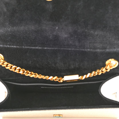 Saint Laurent Metallic Calfskin Small Classic Monogram Kate Satchel Gold 4 of 8