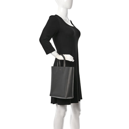 Celine Grained Calfskin Small Vertical Cabas Grey 2 of 10