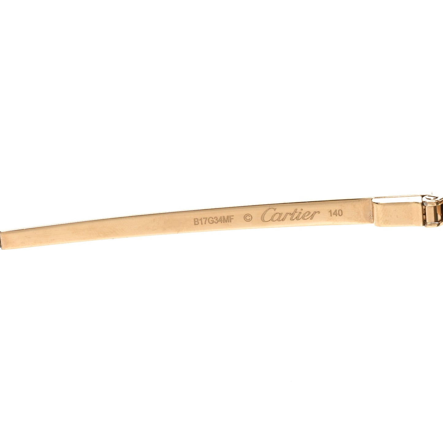 Metal Santos de Cartier Pilot Sunglasses CT0385S Gold
