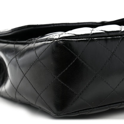 Chanel Patent Quilted Medium Rectangular Kelly Flap Bag Black 8 of 10