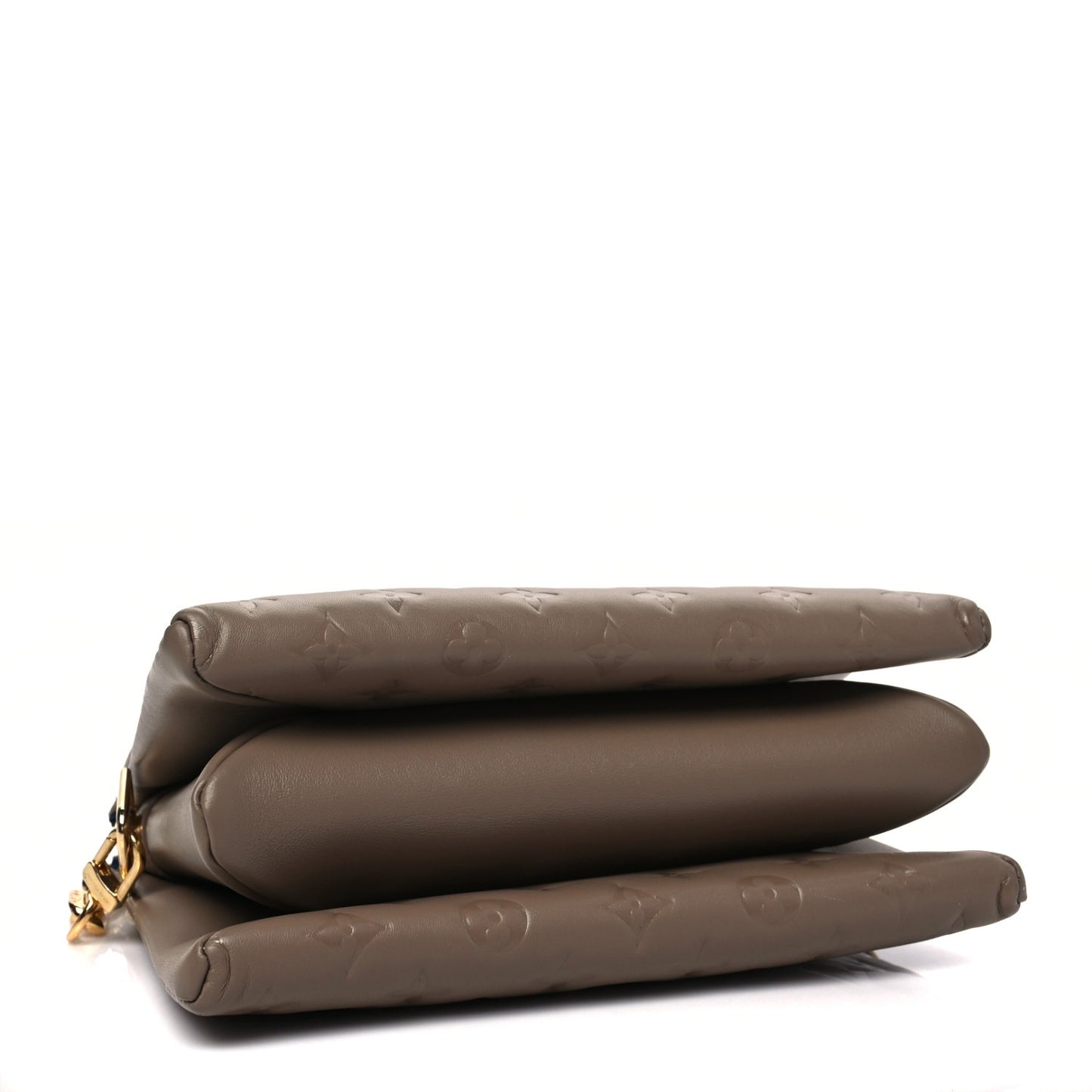 Lambskin Embossed Monogram Coussin PM Taupe