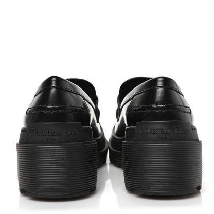 Christian Dior Brushed Calfskin Dior Code Lug Sole Platform 35mm Loafers 36 Black 5 of 8