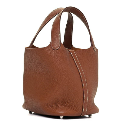 Hermes Taurillon Clemence Picotin Lock 18 PM Gold 3 of 9