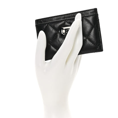 Chanel Aged Calfskin Quilted Reissue Card Holder So Black 2 of 9