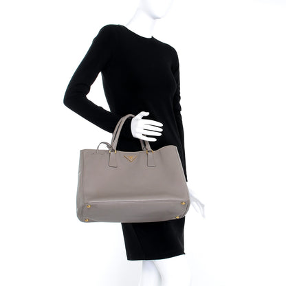 Prada Saffiano Lux Large Tote Argilla 2 of 10