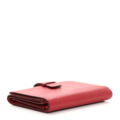 Hermes Courchevel Tri-Fold Compact Wallet Rouge Vif 4 of 12