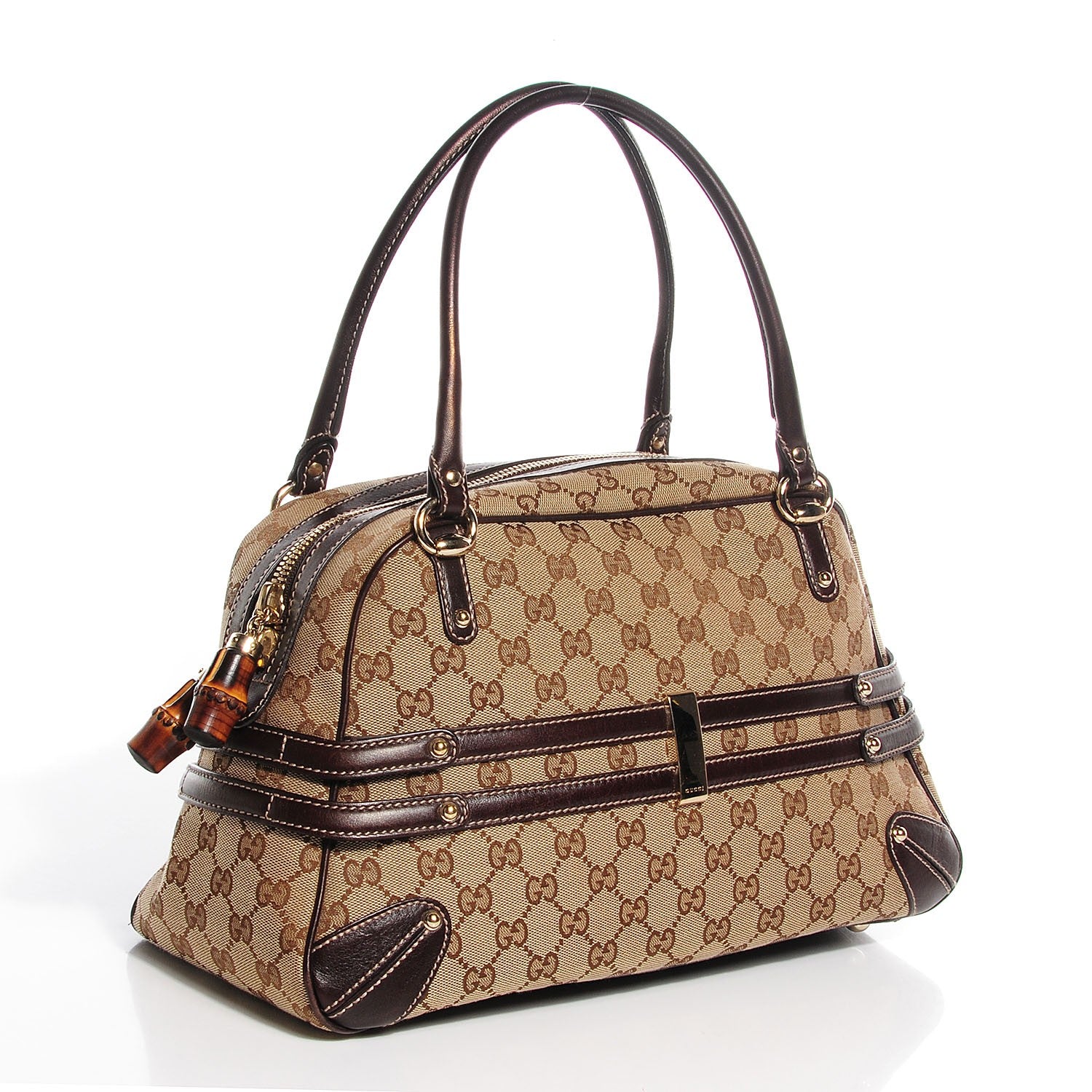Gucci Monogram Large Wave Boston Dark Brown 3 of 7