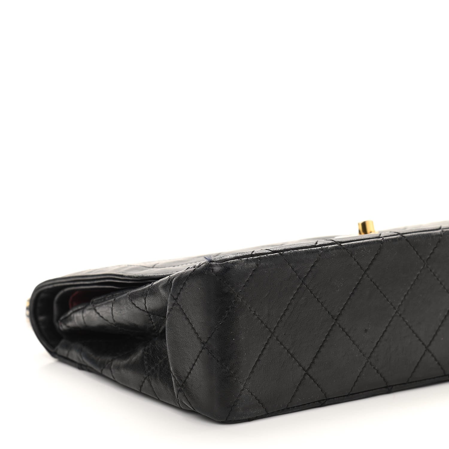 Chanel Lambskin Quilted Medium Double Flap Bag Black 9 of 11