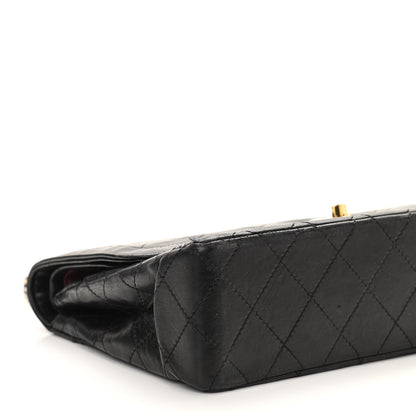 Chanel Lambskin Quilted Medium Double Flap Bag Black 9 of 11