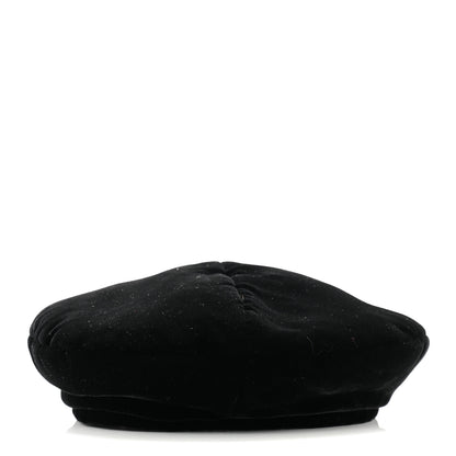 Chanel Velvet Beret Hat Black 4 of 10