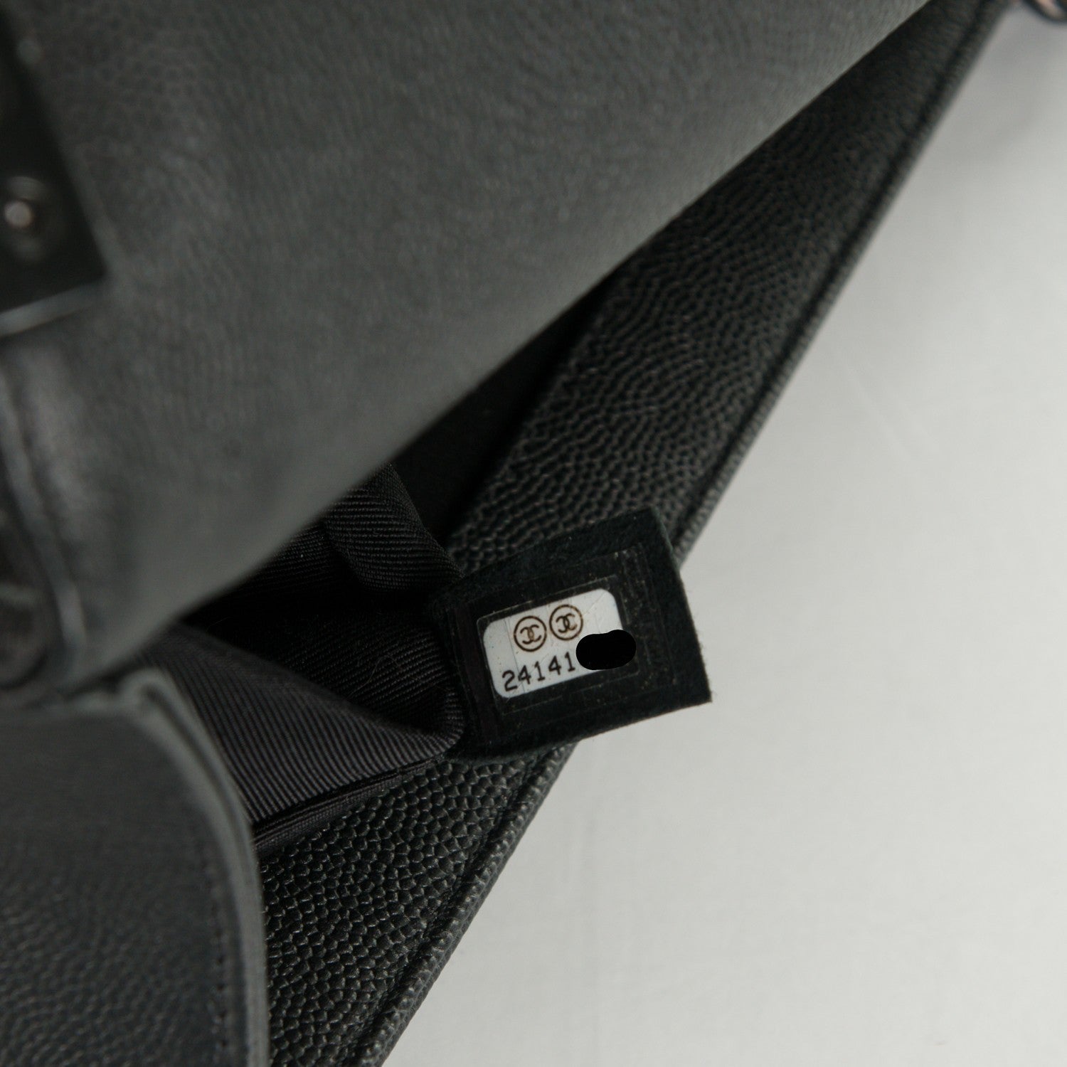 Chanel Caviar Quilted Medium Boy Flap So Black 9 of 9