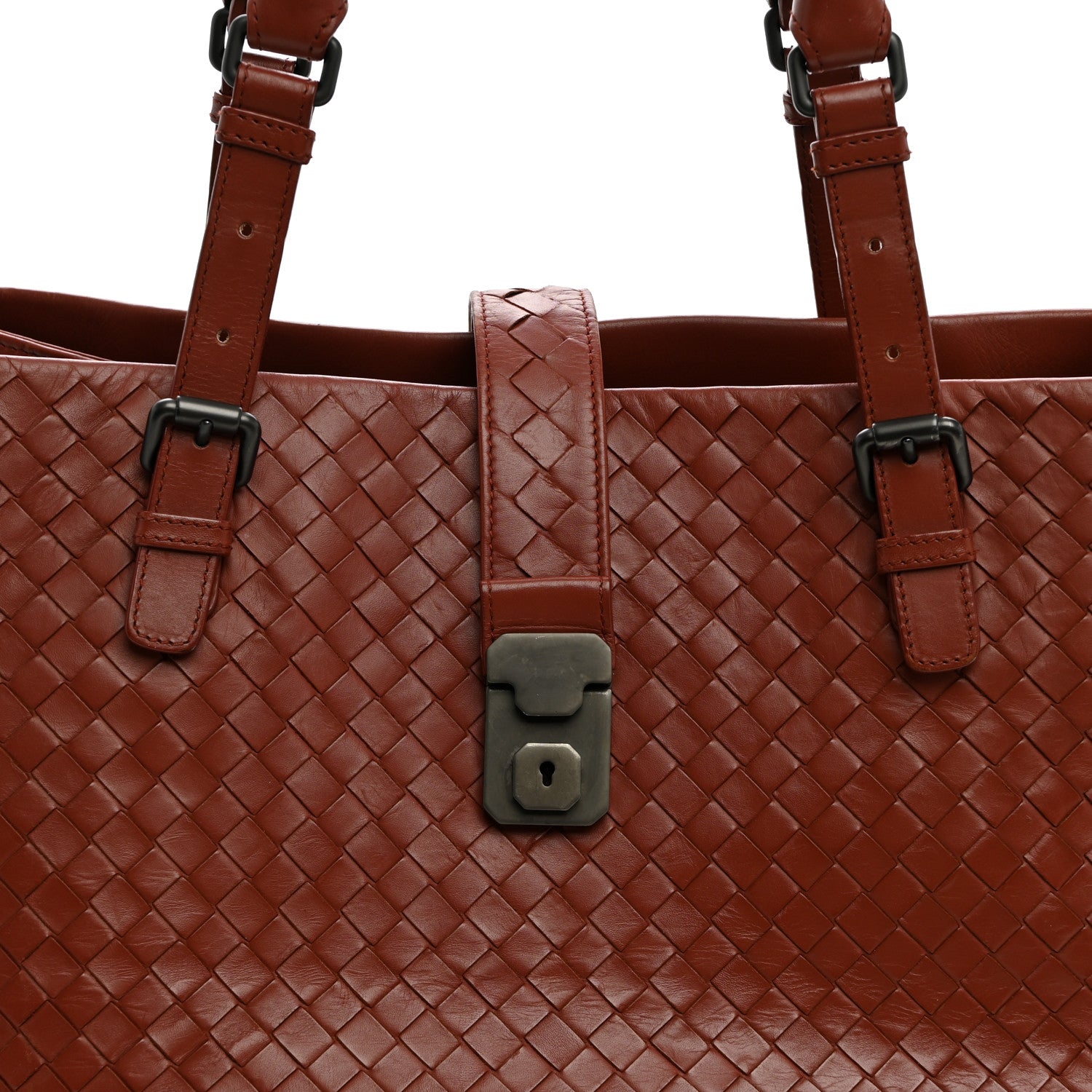 Bottega Veneta Nappa Intrecciato Medium Roma Tote Brique 8 of 13