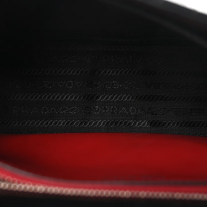 Prada Soft Calfskin Impunture Diagramme Large Chain Flap Shoulder Bag Black 5 of 9