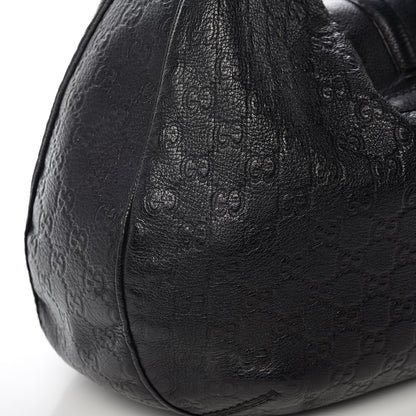 Gucci Guccissima Large New Ladies Web Hobo Black 9 of 11