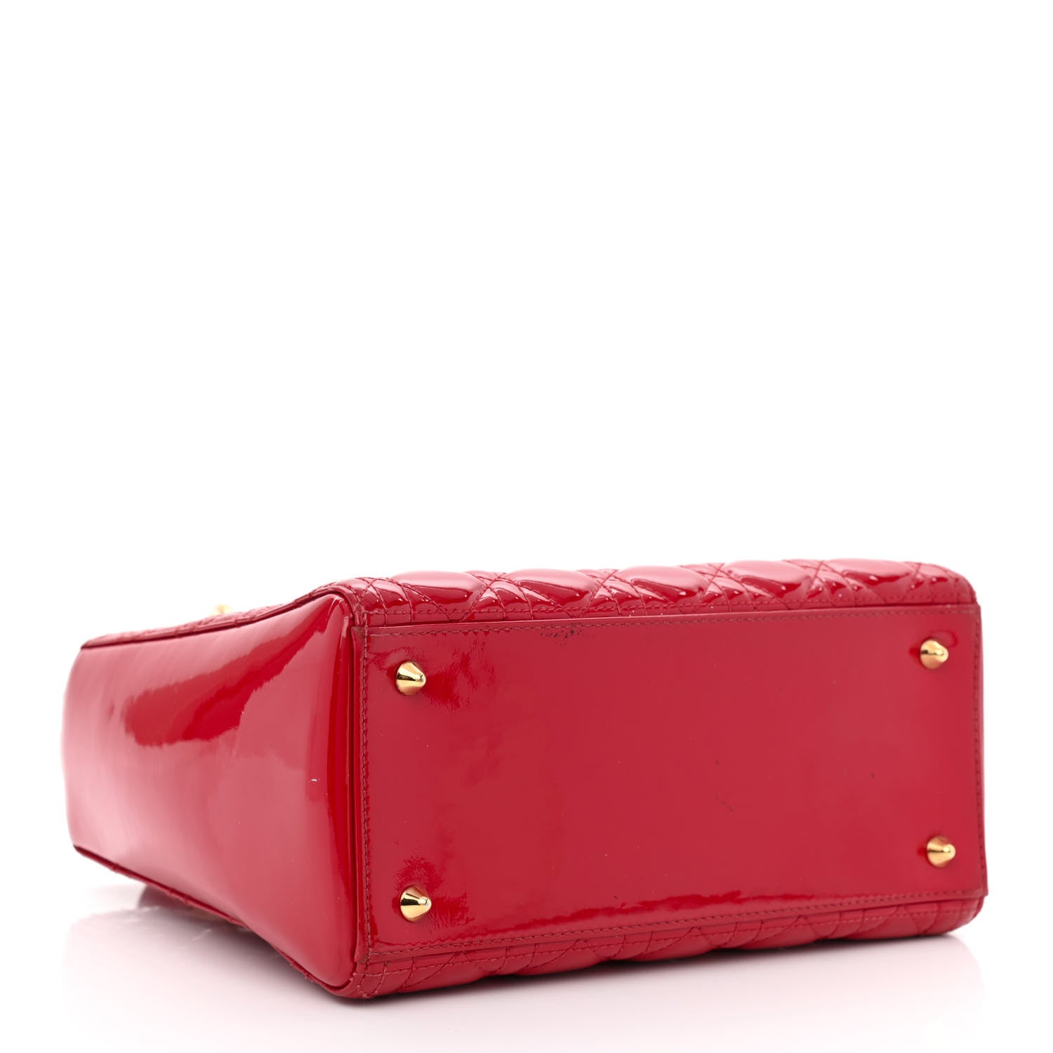 Christian Dior Patent Cannage Medium Lady Dior Red 3 of 13