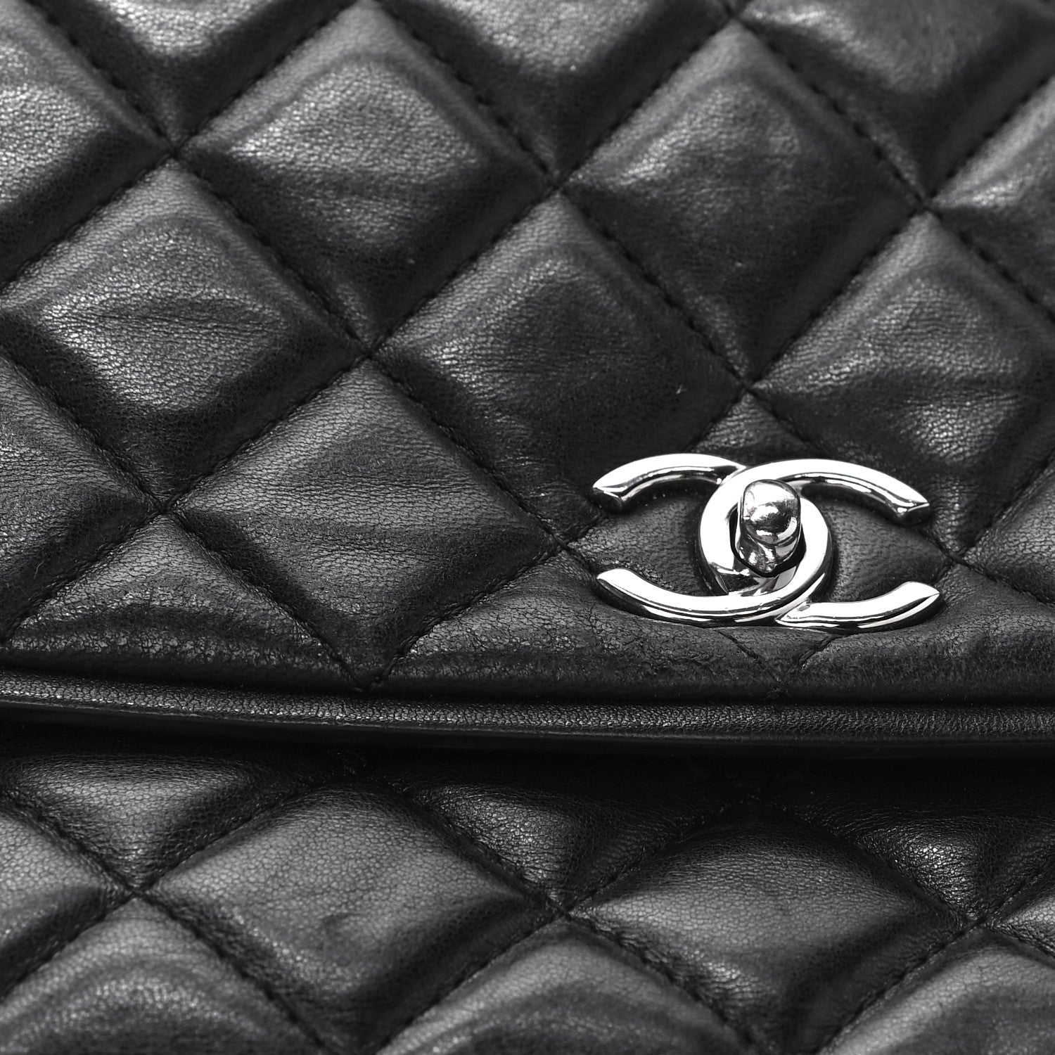 Chanel Lambskin Quilted Large Pagode Piping Flap Black 14 of 17