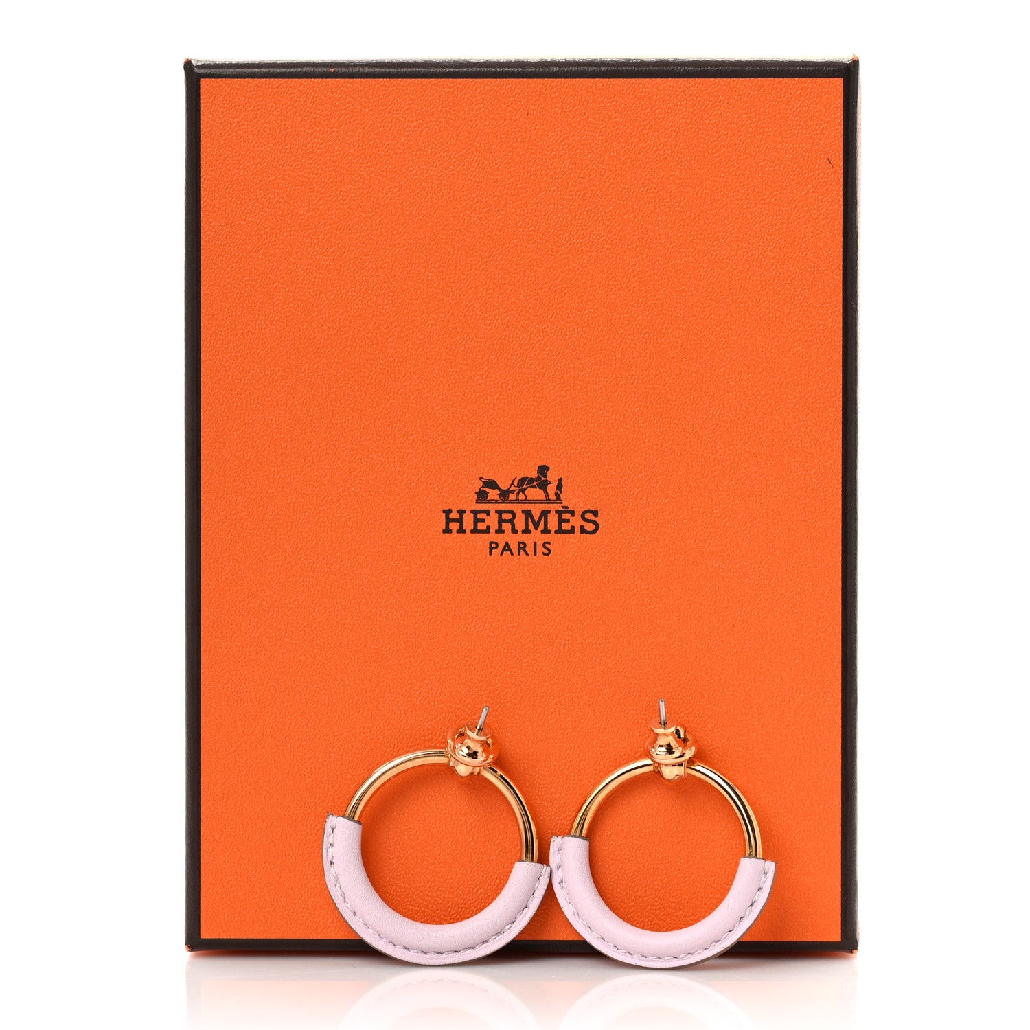 Hermes Swift Loop Earrings Mauve Sylvestre 5 of 5