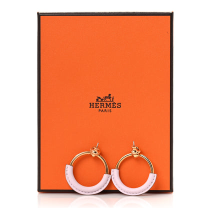 Hermes Swift Loop Earrings Mauve Sylvestre 5 of 5