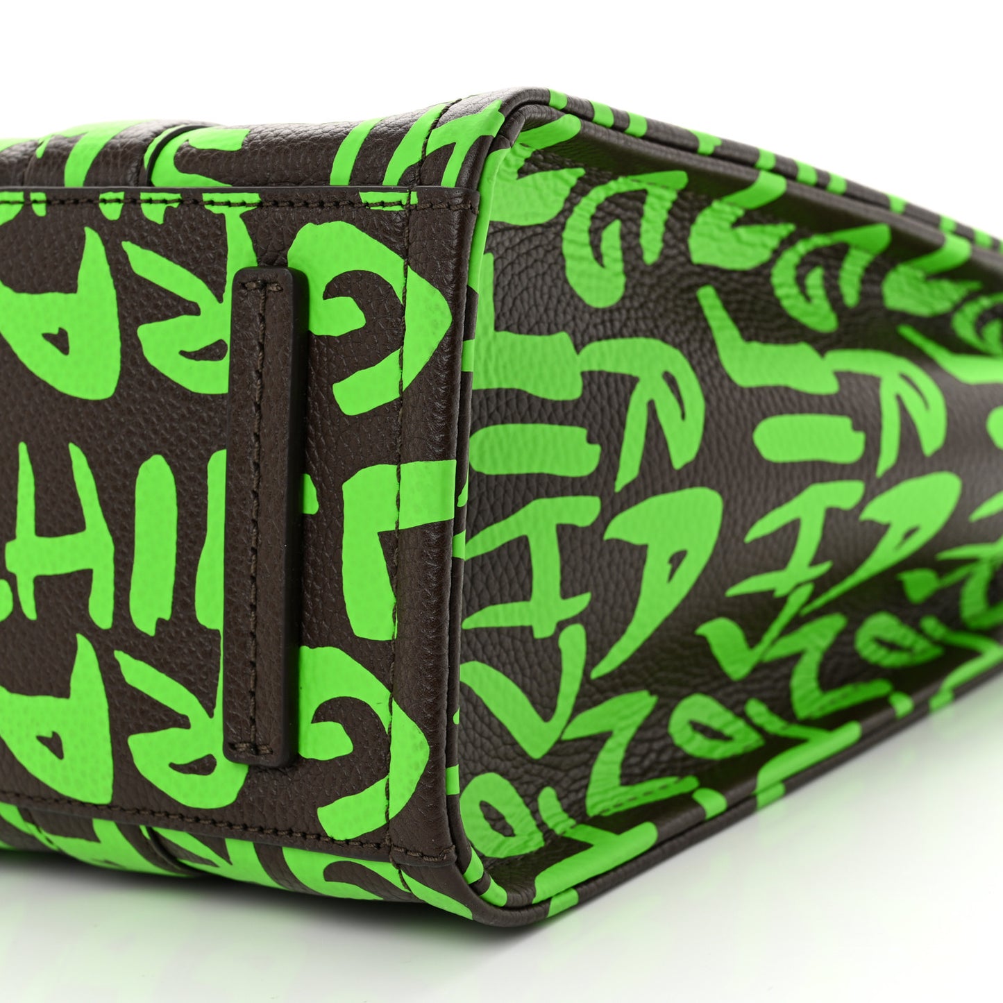 X STEPHEN SPROUSE Grained Calfskin Medium The Tote Bag Green