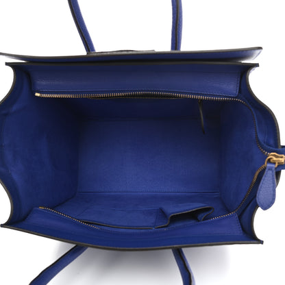 Celine Drummed Calfskin Mini Luggage Indigo 5 of 11