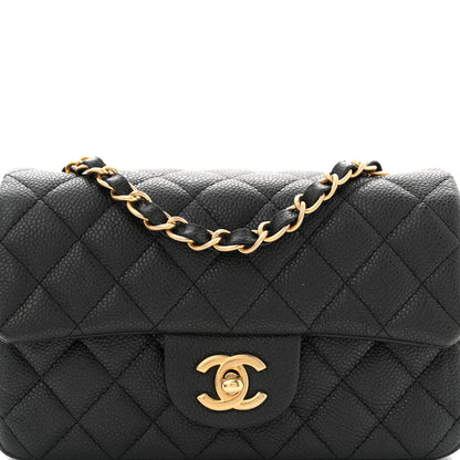 Chanel Metallic Caviar Quilted Mini Rectangular Flap Black 8 of 10