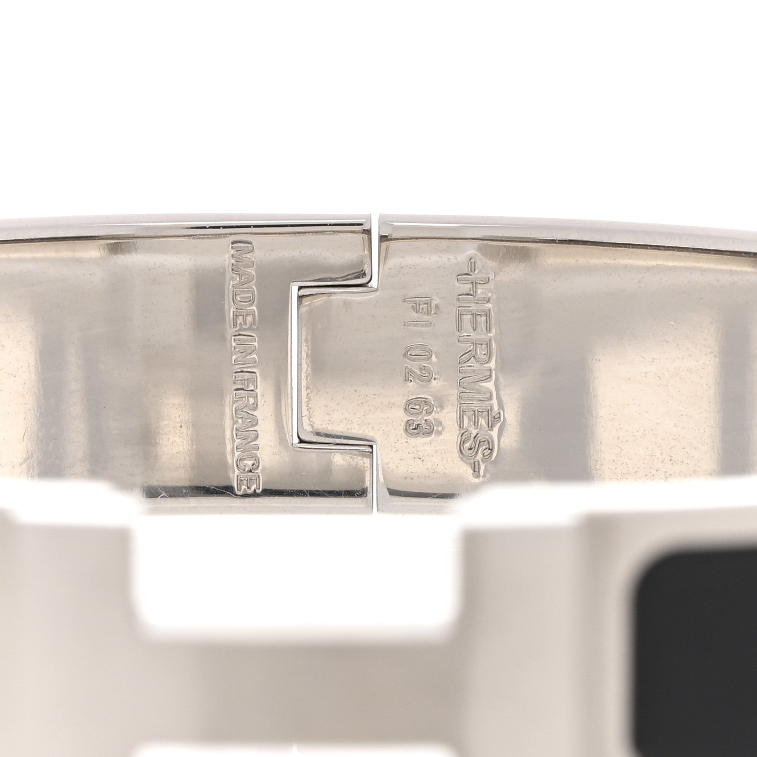 Hermes Matte Enamel Narrow Clic Clac HH Bracelet T3 Black 4 of 5