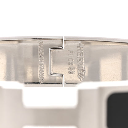 Hermes Matte Enamel Narrow Clic Clac HH Bracelet T3 Black 4 of 5